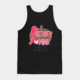 Medical Assistant In October We Wear Breast Cancer Tank Top